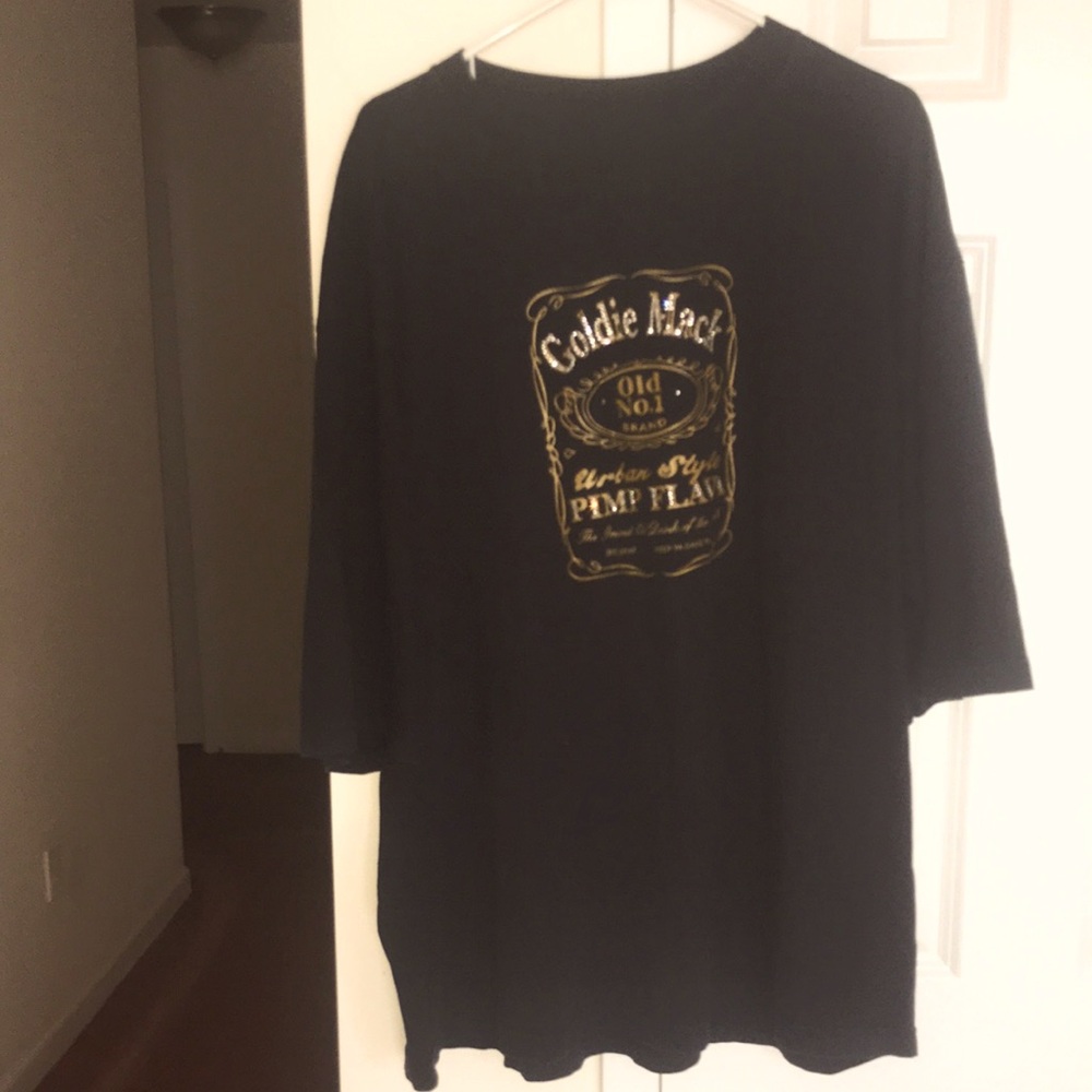 Vintage Old School oversized Black T-shirt with Goldie Mack embellished Logo